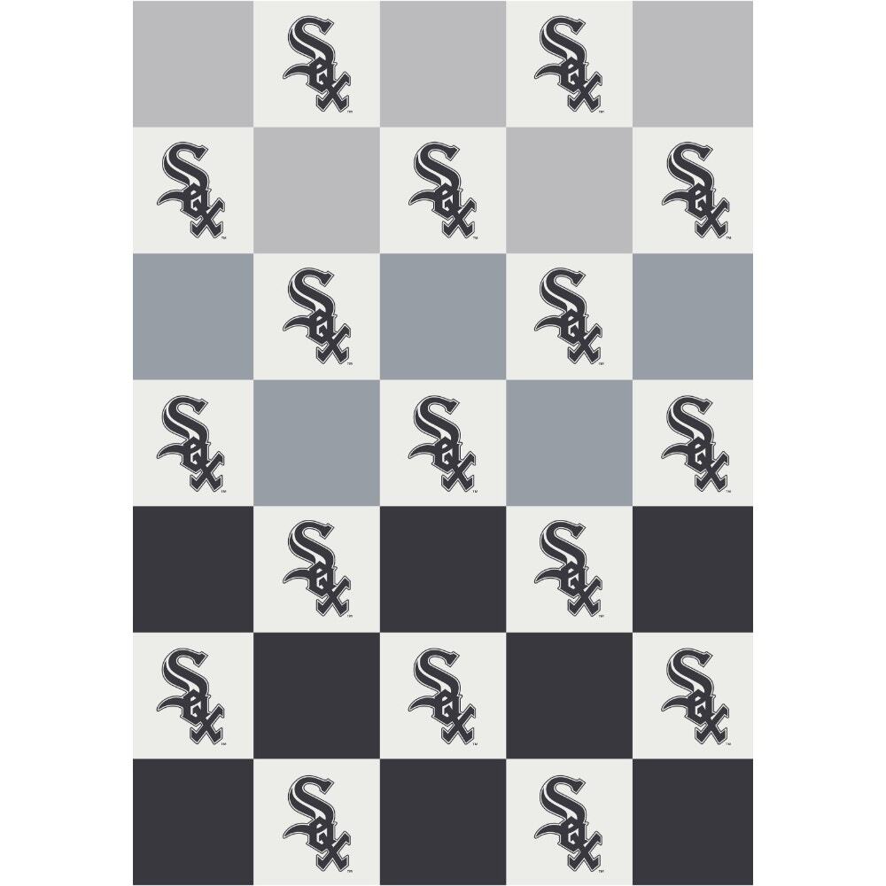 NEW The Styled Collection Chicago White Sox MLB Buttery Ombre Check Blanket